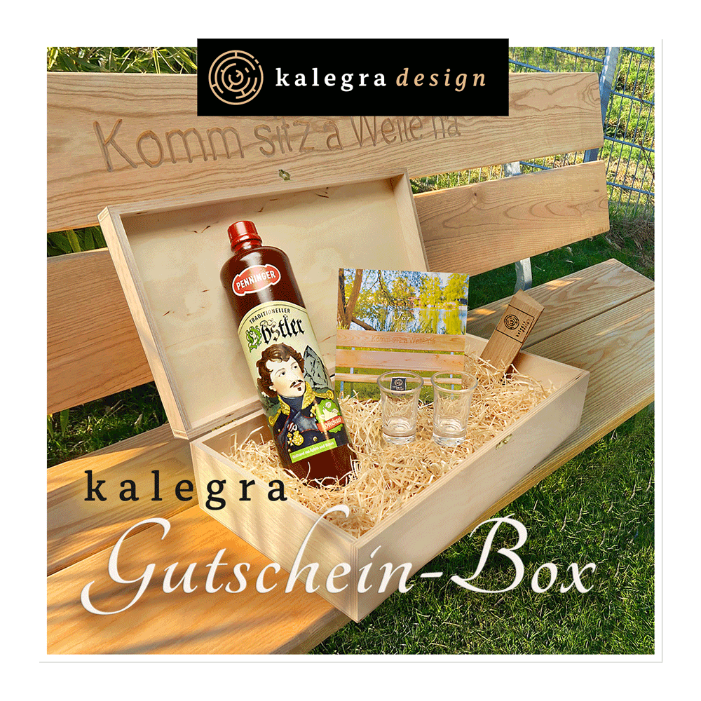 kalegra Gutscheinbox handgefertigt in Bayern